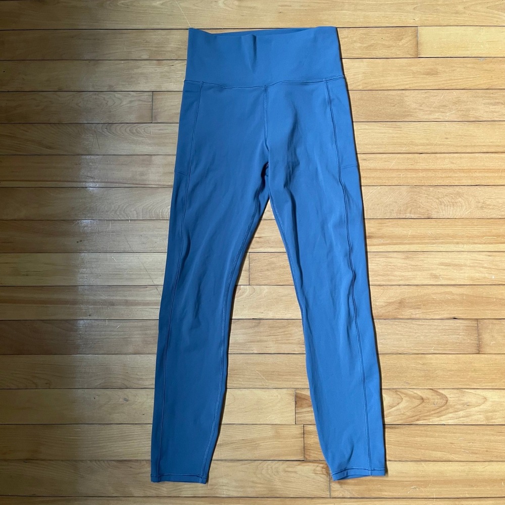 Vuori Daily Pocket Legging Azure Blue High Rise 7/8 Workout Yoga Pants VW446 S - Picture 8 of 10